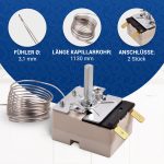 Thermostat wie EGO 55.13043.010 Wärmemesser 50-250°C für Backofen Heißluftherd – Bild 3