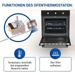 Thermostat wie EGO 55.13043.010 Wärmemesser 50-250°C für Backofen Heißluftherd – Bild 2
