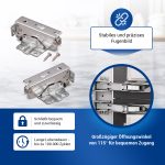 Türscharnier Set wie Bosch 00481147 für Kühlschrank – Bild 4