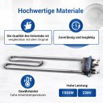 Heizelement wie Beko 2863403000 230V 1950W für Waschmaschine
