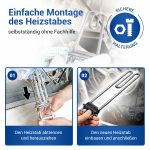 Heizelement wie Beko 2863403000 230V 1950W für Waschmaschine
