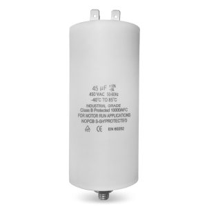 Kondensator 45,00µF 450V universal mit Steckfahnen CBB60 für Elektrogeräte