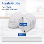 Abluftschlauch 150er 2,80m PVC-Schlauch für Dunstabzugshaube – Bild 4