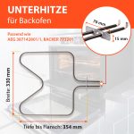 Heizelement wie Electrolux AEG 3871428011 Unterhitze 1000W für Backofen Herd – Bild 2