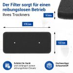 Schaumfilter 2er Set wie Candy 40006731 270x122mm an Wärmetauscher Trockner – Bild 3