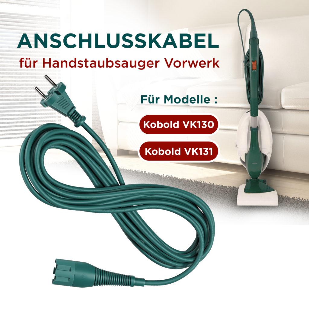 Cavo Alimentazione Vorwerk Kobold Originale 7 Metri - 18677 Per Folletto VK130 VK131, Colore Verde