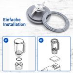 Dichtungsring Set 3Stk Kenwood KW650544 Dichtungsgummi für Mixaufsatz Küchenmaschine – Bild 3