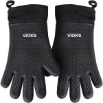 Ofenhandschuhe 2 Stk Grillhandschuhe hitzebeständig aus Silikon für Backofen Grill