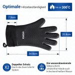 Ofenhandschuhe 2 Stk Grillhandschuhe hitzebeständig aus Silikon für Backofen Grill – Bild 2