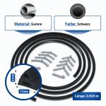 Türdichtung universal 2920 mm mit Befestigungshaken zuschneidbar für Backofen Herd – Bild 3