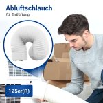 Abluftschlauch 125er Rundsystem 3m weiß für Dunstabzugshaube – Bild 2