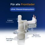 Magnetventil 1-fach 180° 11,5mmØ Universal für Waschmaschine Spülmaschine