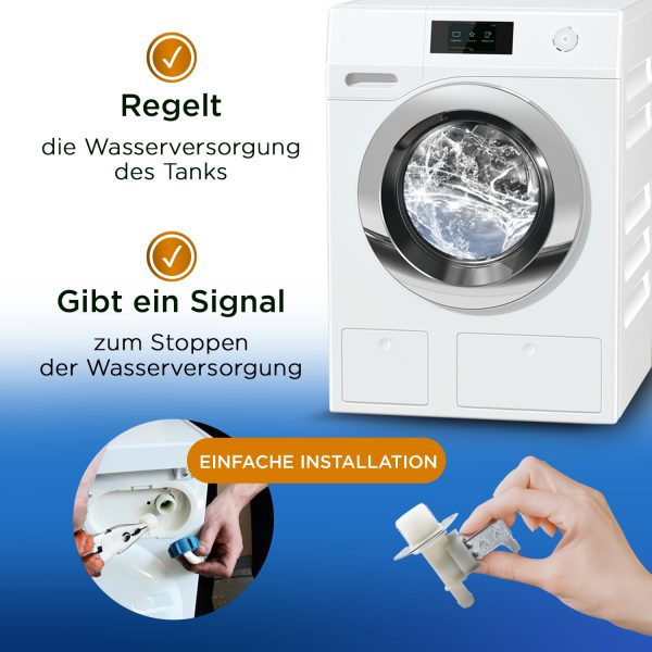 Magnetventil 1-fach 180° 11,5mmØ Universal für Waschmaschine Spülmaschine