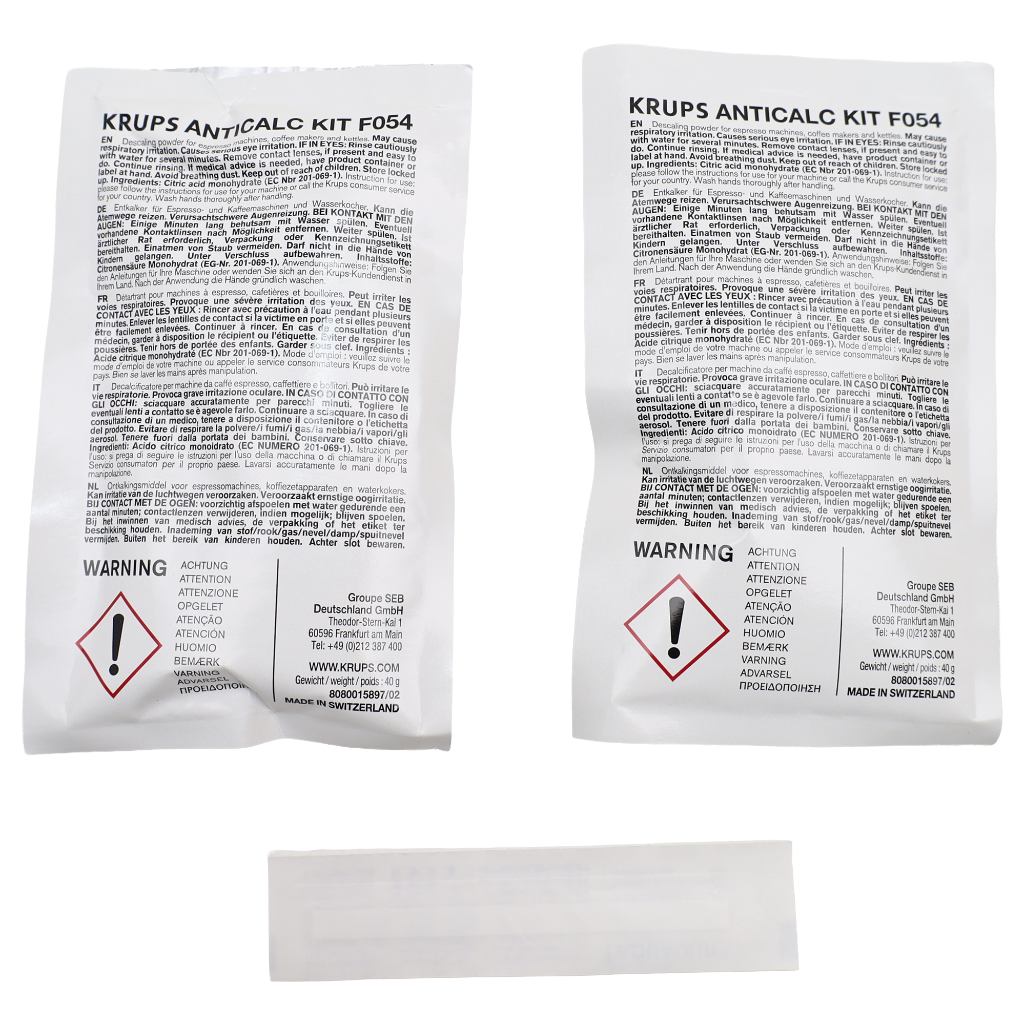 Entkalker Krups F054 F054001B Set 2x40g für Espressomaschine Wasserkocher Entkalker Krups F054 F054001B Set 2x40g für Espressomaschine Wasserkocher