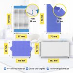 HEPA 3 Stk Lamellenfilter-Set für Thomas Aqua Family Multiclean X10 Staubsauger