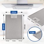 Metallfettfilter wie Bosch 00362380 320x220mm für Dunstabzugshaube – Bild 5