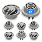 Unterkorbrollen Set 8x wie Bosch 00611475 für Geschirrkorb in Spülmaschine