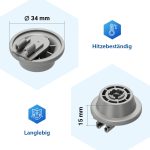 Unterkorbrollen Set 8x wie Bosch 00611475 für Geschirrkorb in Spülmaschine