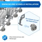 Unterkorbrollen Set 8x wie Bosch 00611475 für Geschirrkorb in Spülmaschine
