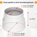 Abluft-Adapter 100/125erR Reduzierstück für Abluftschlauch Dunstabzugshaube