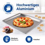 Backblech wie Constructa 00438155 Aluminium 465x375x25mm für Backofen Herd