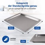 Backblech wie Constructa 00438155 Aluminium 465x375x25mm für Backofen Herd