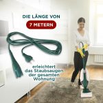 Anschlusskabel 7m wie Vorwerk VK130 VK131 für Handstaubsauger Stielstaubsauger
