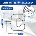 Heizelement wie Electrolux 397012501/3 Unterhitze 1000W 230V für Herd – Bild 2