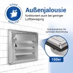 Außenjalousie 100er Luftführungssysteme Außengitter für Ablufttrockner – Bild 2