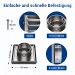 Außenjalousie 100er Luftführungssysteme Außengitter für Ablufttrockner – Bild 3