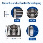 Außenjalousie 100er Luftführungssysteme Außengitter für Ablufttrockner – Bild 3
