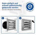 Außenjalousie 100er Luftführungssysteme Außengitter für Ablufttrockner – Bild 7