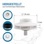 Wellendichtung wie Bosch 00419027 mit Flügel für Umwälzpumpe Geschirrspüler