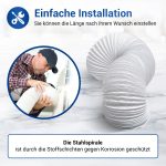 Abluftschlauch 5m weiß 150er Rundsystem für Dunstabzugshaube – Bild 5