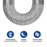 Flexrohr 100er 3m universell für Lüftung Trockner Abzugshaube – Bild 5