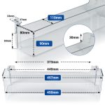 Türfach Gorenje 407845 unten 460x95mm für Kühlschrank – Bild 3