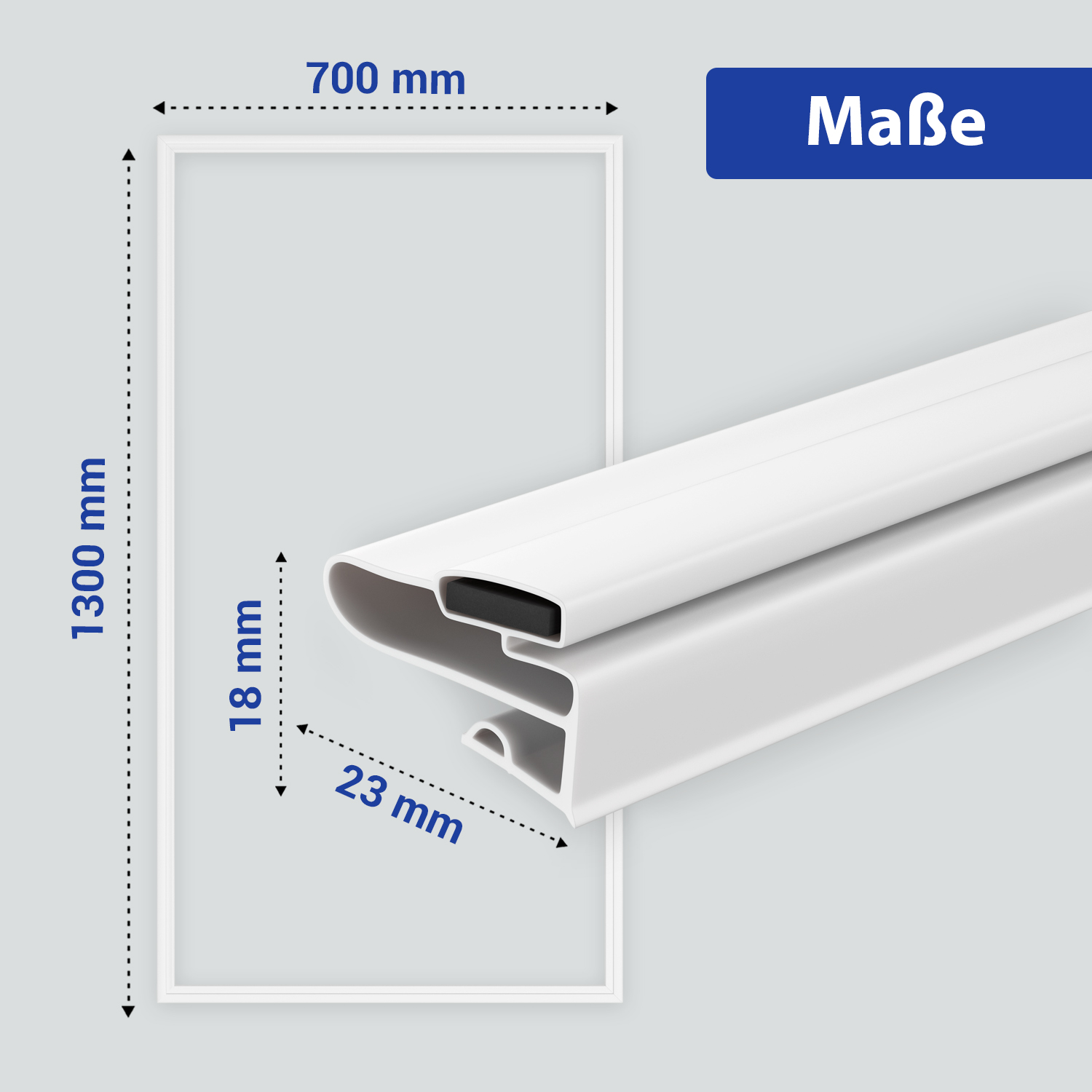Türdichtung 2 m Universal weiß PVC für Kühlschrank kaufen