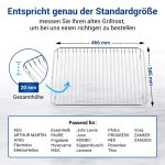 Grillrost Electrolux 14006400601/2 Gitter 466x385mm für Backofen Herd – Bild 4