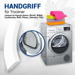 Türgriff Griff kompatibel mit Bosch 00644221 weiß für Trockner
