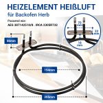 Heizelement wie AEG 387142510/8 IRCA 2305R732 Heißluftheizung für Backofen