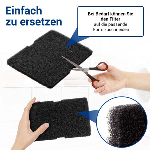 Schaumfilter kompatibel mit Beko 2964840100 240x155mm Sockelfilter für Wäschetrockner Blomberg Smeg