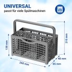 Besteckkorb 260x138x134 mm universal teilbar für 45cm 60cm Geschirrspüler