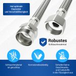 Flexschlauch 250 cm mit 3/8" Überwurf und 3/8" Außengewinde für Sanitär