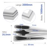 Türdichtungsset 2000x1000mm Dichtungsgummi universal für Kühlschrank – Bild 2