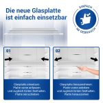 Glasplatte wie AEG Electrolux 225153106/3 475x305mm für Kühlschrank – Bild 6