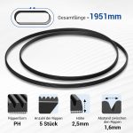 Keilrippenriemen 1951PH5 wie Electrolux 150612403/9 für Trockner Waschmaschine