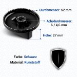 Drehknopfset 9-teilig 52mmØ Knebel schwarz universell für Backofen Herd – Bild 3