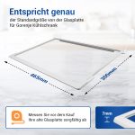 Glasplatte wie Gorenje 163336 oben 465x300mm für Kühlteil in Kühlschrank
