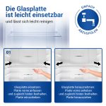 Glasplatte wie Gorenje 163336 oben 465x300mm für Kühlteil in Kühlschrank