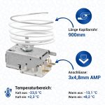 Thermostat wie Liebherr 6151190 Ranco K57-L5537 für Kühlschrank